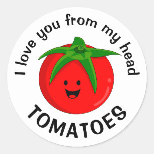Ik Hou Van Je Van Mijn Hoofdtomaten Ronde Sticker