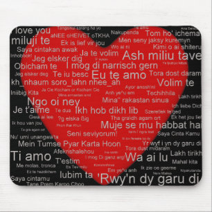 Ik hou van je van over de hele wereld - mousepad muismat