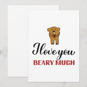 Ik hou van je veel kalligrafie feestdagenkaart (Voorkant / Achterkant)