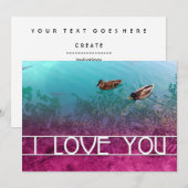 ik hou van je vijver kaart (Voorkant / Achterkant)