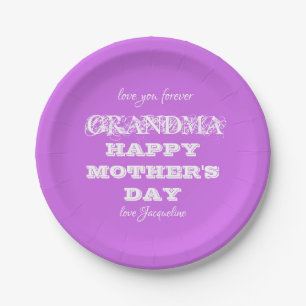 Ik hou van je voor altijd oma script Moederdag Papieren Bordje