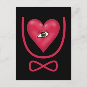 Ik hou van je voor altijd Oog hart U eeuwigheid Briefkaart