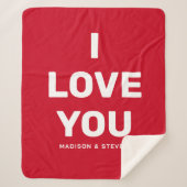 Ik hou van je Vriendin Rode Valentijnse Gepersonal Sherpa Deken (Voorkant)