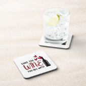 Ik hou van je wijn met grappigheid bier onderzetter (Rechterzijde)