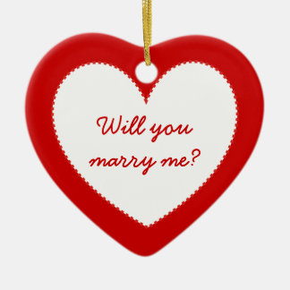 Ik hou van je. Wil je met me trouwen? Keramisch Ornament