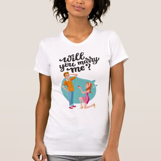 Ik hou van je... Wil je met me trouwen? T-shirt (Voorkant)