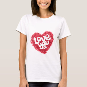 Ik hou van je x roodhart dames wit t-shirt