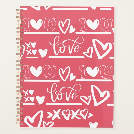 Ik hou van je XOXO Calendar Planner (Voorkant)