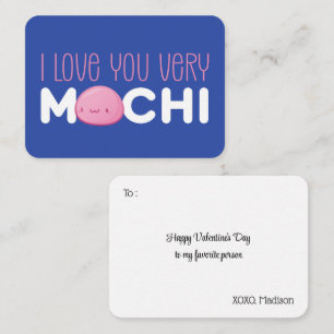 Ik hou van je zeer Mochi Cute Kinder Valentijnsdag Notitiekaartje