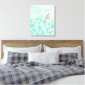 Ik hou van je zeilboot canvas afdruk (Insitu (Slaapkamer))