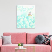 Ik hou van je zeilboot canvas afdruk (Insitu (Woonkamer))