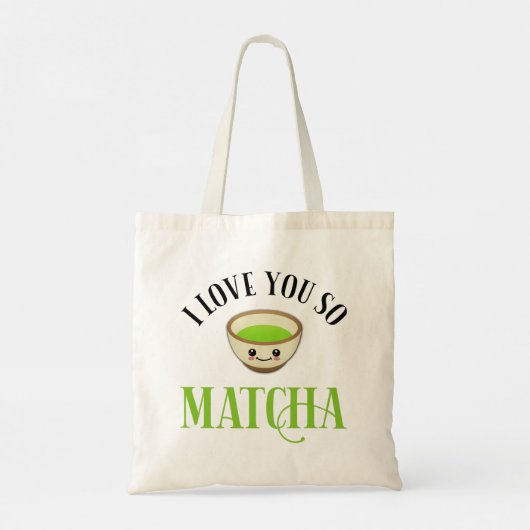 Ik hou van je zo Matcha Tote Bag (Achterkant)