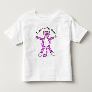 "Ik hou van je zo veel" Pinky Cat T-Shirt