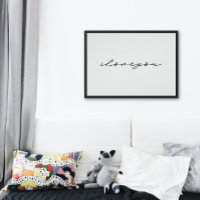 Ik hou van je | zwart wit | Minimale kunst