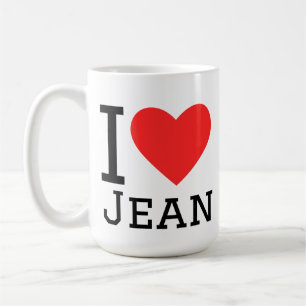 Ik hou van jean koffiemok