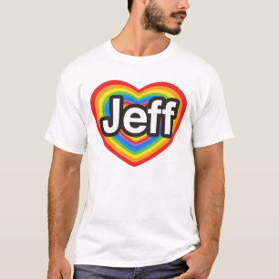 Ik hou van Jeff. Ik hou van je Jeff. Hart T-shirt