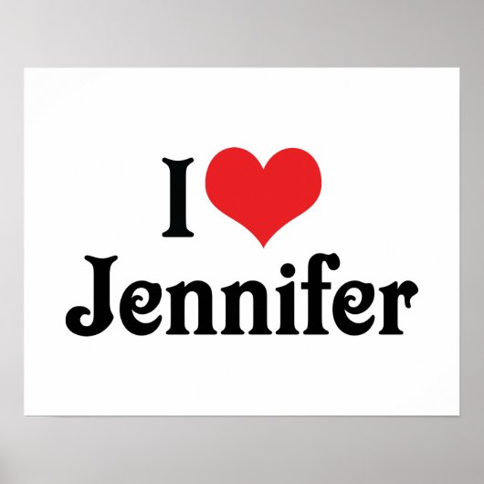 Ik hou van Jennifer Poster (Voorkant)