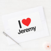 ik hou van jeremy rechthoekige sticker (Envelop)