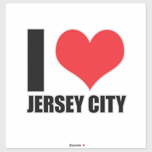 Ik hou van Jersey City Sticker (Vel)