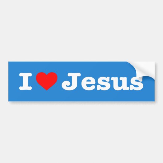 "Ik hou van JESUS" Bumpersticker (Voorkant)