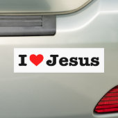 "Ik hou van JESUS" Bumpersticker (Op auto)