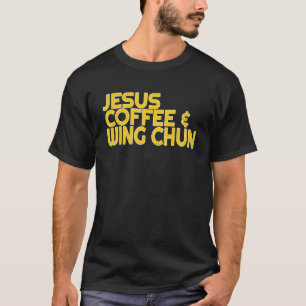 Ik hou van Jesus Coffee Wing Chun Mixed MMA Master T-shirt