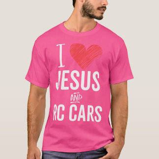 Ik hou van Jesus en RC Cars afstandsbediening race T-shirt