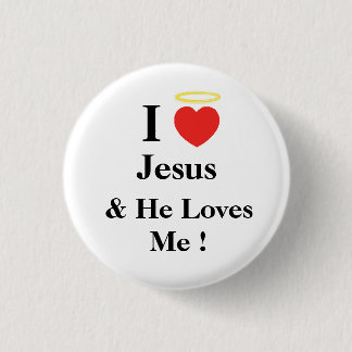 ik hou van jesus ronde button 3,2 cm