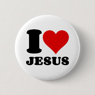 ik hou van jesus ronde button 5,7 cm