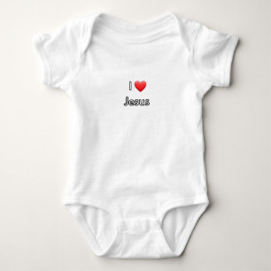 Ik hou van Jezus, babykleding, liefde, Christelijk Romper