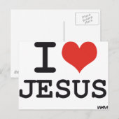 Ik hou van Jezus Briefkaart (Voorkant / Achterkant)