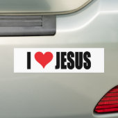 Ik hou van Jezus Bumpersticker (Op auto)