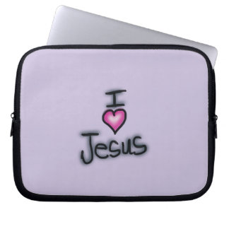 Ik hou van Jezus Christelijke citaat Laptop Sleeve