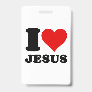 ik hou van Jezus christelijke quote Badge
