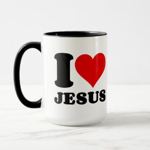 Ik hou van Jezus Christelijke quote Mok