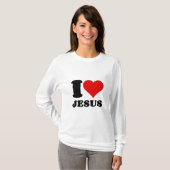 Ik hou van Jezus Christelijke quote T-shirt (Voorkant volledig)
