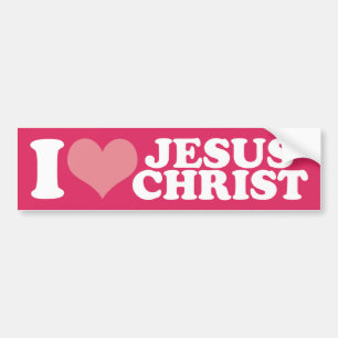 Ik hou van Jezus Christus Bumpersticker