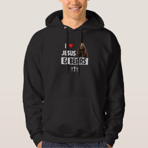Ik hou van Jezus en Beren Christelijke Camping Wil Hoodie