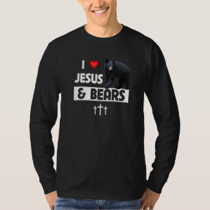 Ik hou van Jezus en Beren Christelijke Camping Wil T-shirt