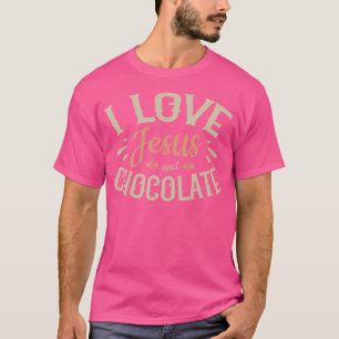 Ik hou van Jezus en chocolademelk voor een chocola T-shirt