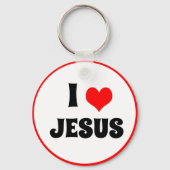 Ik hou van Jezus en Christus Heart / Sleutelhanger (Voorkant)