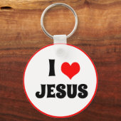 Ik hou van Jezus en Christus Heart / Sleutelhanger (Voorkant)