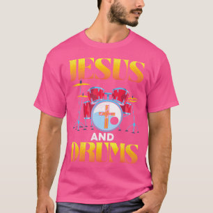 Ik hou van Jezus en Drums Christelijke Jezus Drums T-shirt