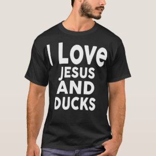 Ik hou van Jezus en EENDEN grappig EE T-shirt