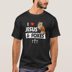 Ik hou van Jezus en Foxes Zoo Wildlife Natuur Fox T-shirt
