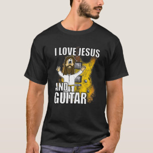 Ik hou van Jezus en Guitar Electric Guitarist Chri T-shirt