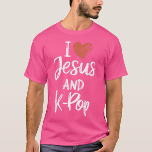 Ik hou van Jezus en K-Pop Christelijke K-Pop L T-shirt