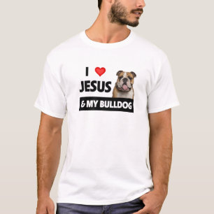 Ik hou van Jezus en mijn hond mama pa Pet Parent C T-shirt