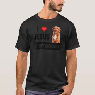 Ik hou van Jezus en mijn hond van mama pa Pet Pare T-shirt