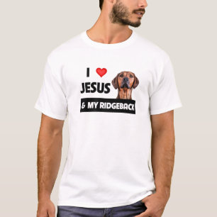 Ik hou van Jezus en mijn Rhodezische Ridgeback mam T-shirt